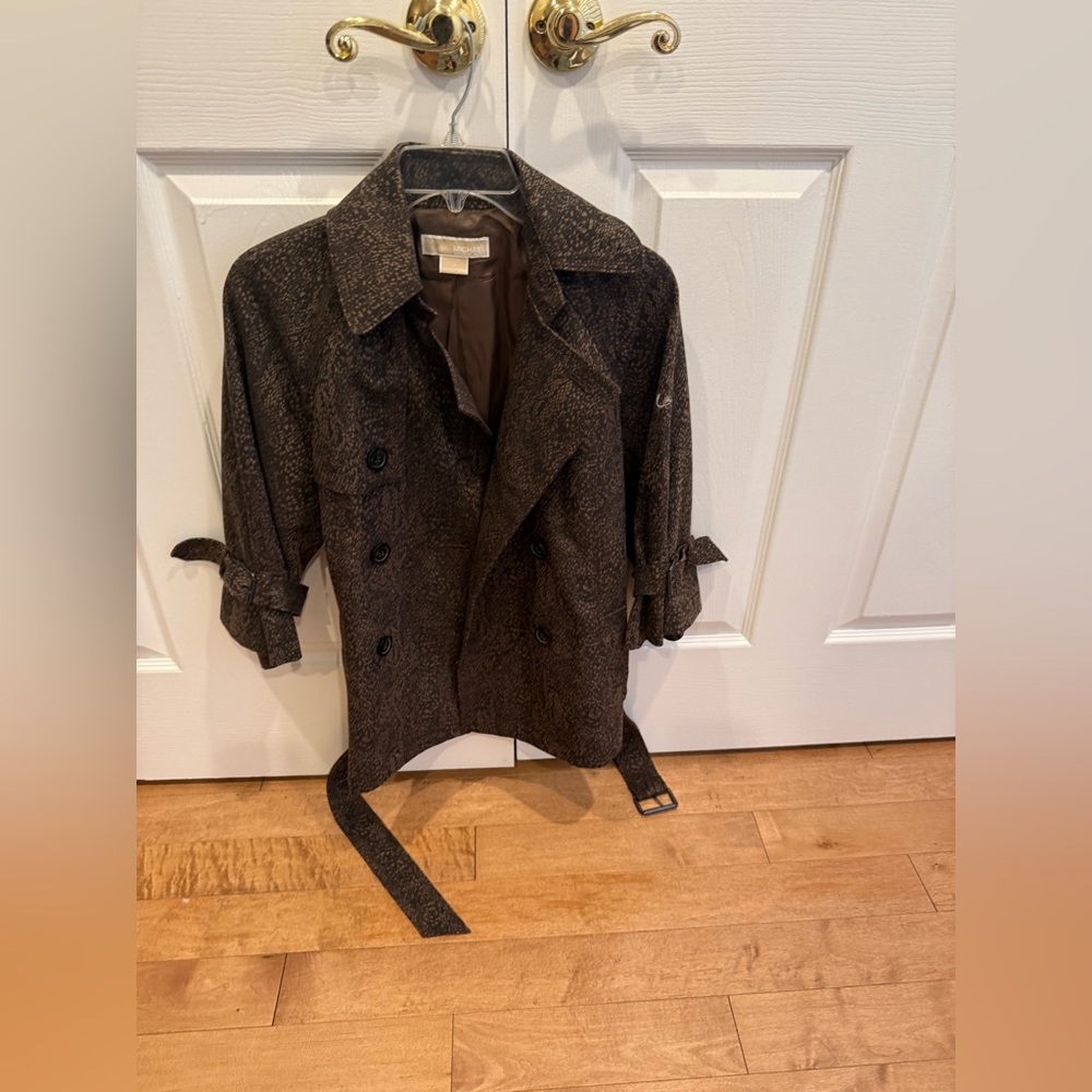 Michael Kors S detailed overcoat w belt